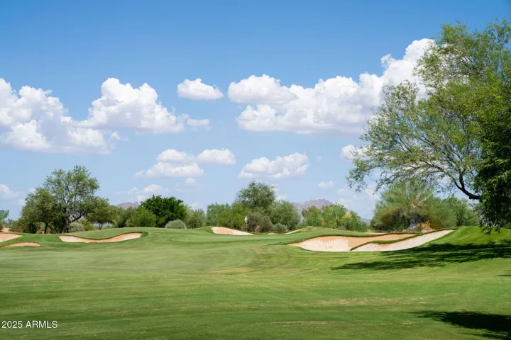 The golf course surrounds the community.