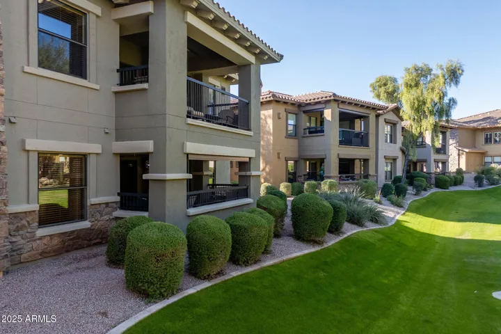 Lovely setting with the grassy open space off the patio.