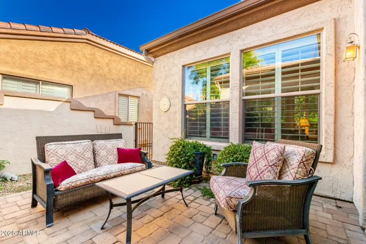 Garden Patio off of the Kitchen through the Over Sized Sliding Doors for quiet moments
