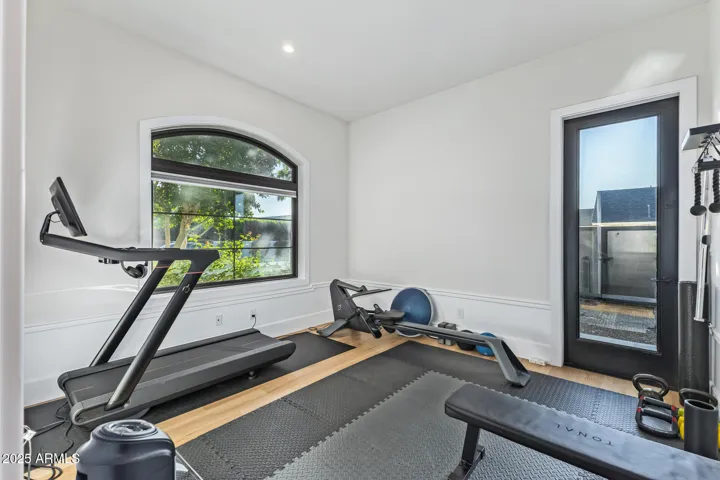 Downstairs exercise room