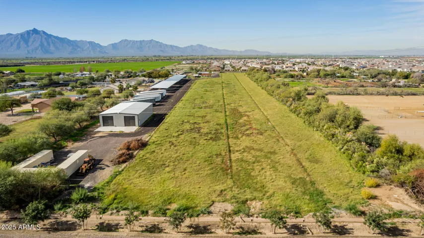 Back of property looking west.