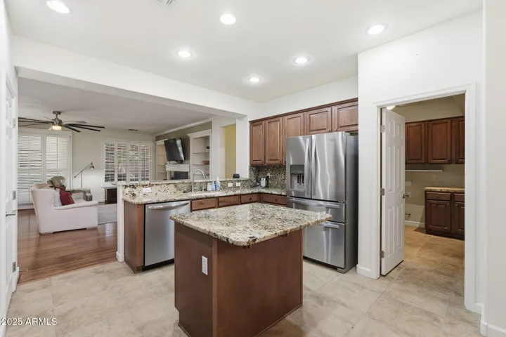Kitchen - looking towards the great room and the laundry room