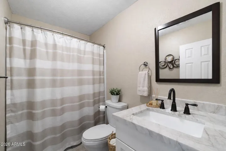 Light Virtual staging hall bath