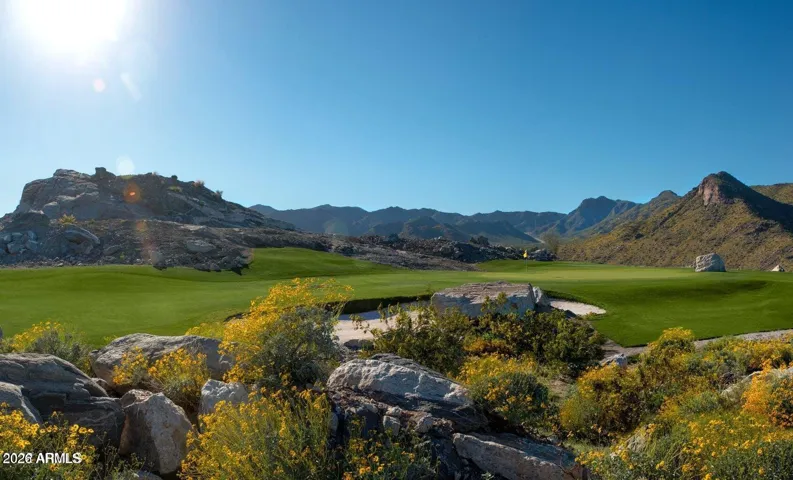 Picturesque view on the course