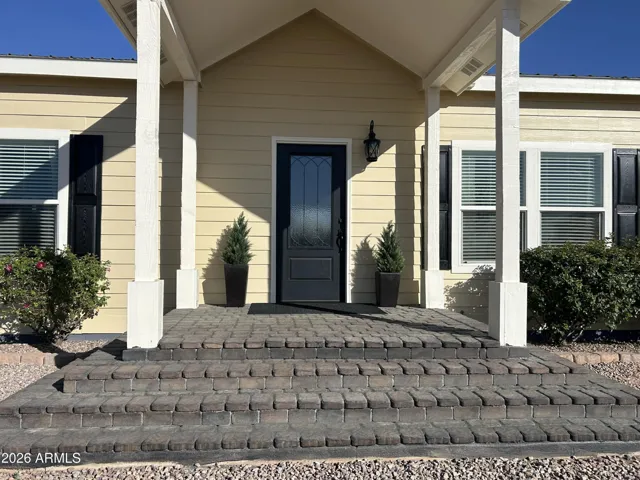 Paved stone entry