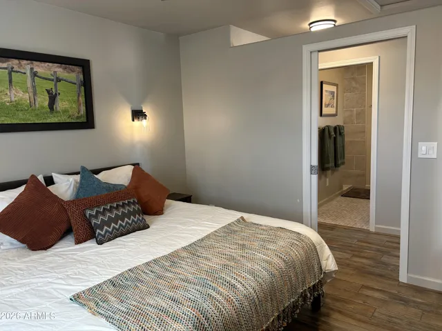 Comfortable Bedroom with room for a king size bed