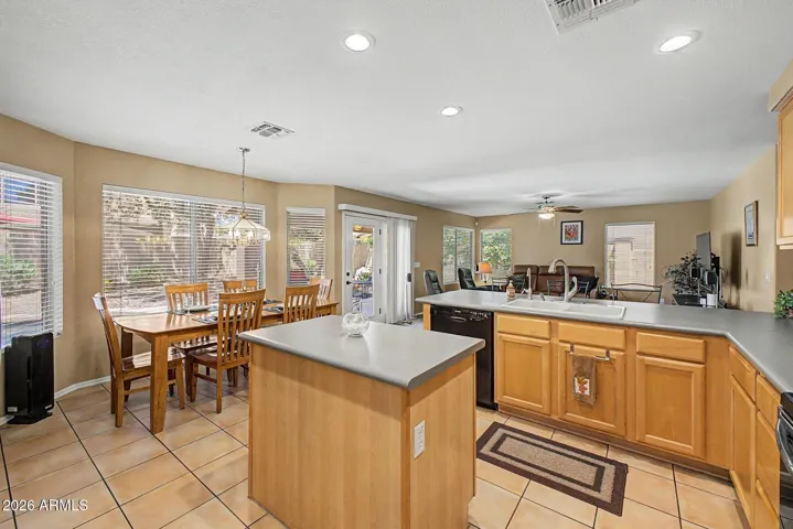 Spacious Kitchen Layout with Island