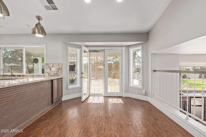 Dinette area with views to your Oasis yard & patio...