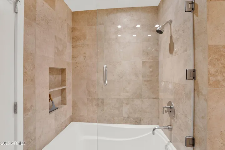 Large tub & shower.