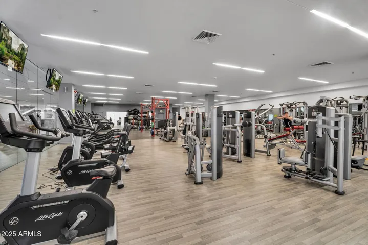 The fitness center is truly amazing, outfitted with the most state of the art equipment.