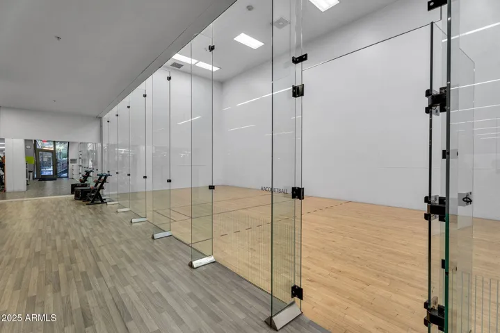 Also featuring an indoor racquetball court!