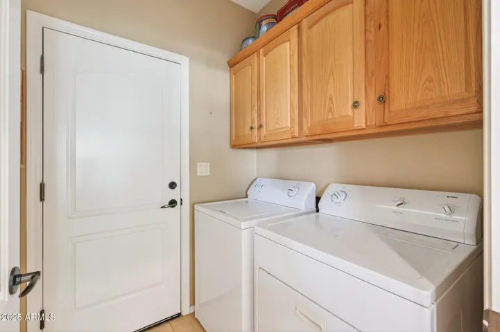 An inside laundry eases the burden for you.