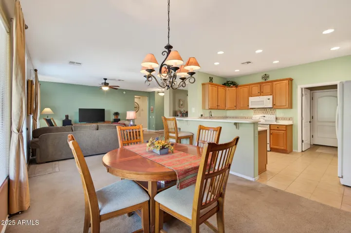 The dining room is perfect for entertaining.