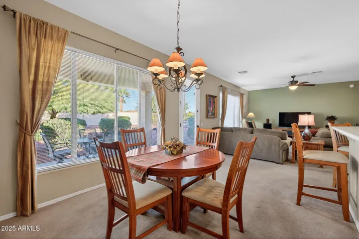 Notice again the open floor plan and great views of the back yard.