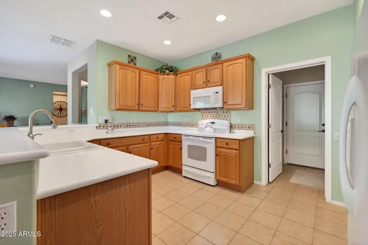 Notice all the counter space in the kitchen.