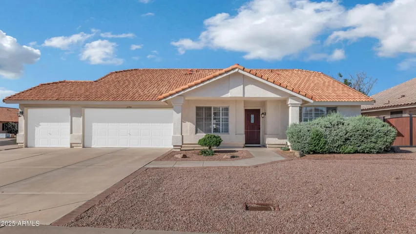 Front view of home. Corner lot.