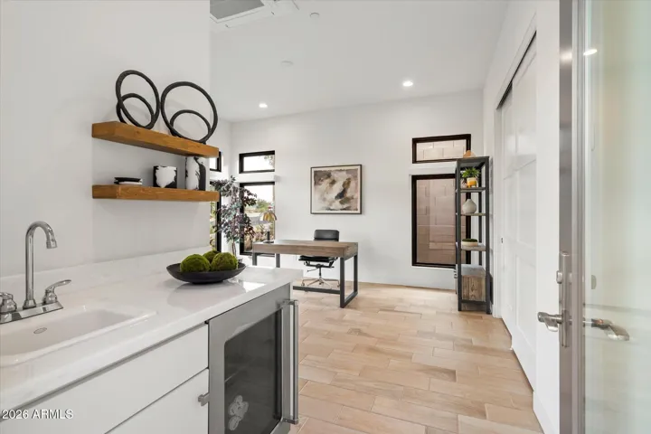 Casita offering privacy and flexibility for guests, multigenerational living, or a private office. A sought-after feature in Scottsdale luxury properties.