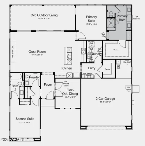 Additional Highlights Include: Sliding glass door at great room, garage service door, interior door at laundry room, and upgraded shower at primary bath.