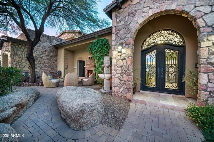 Wrought iron front door