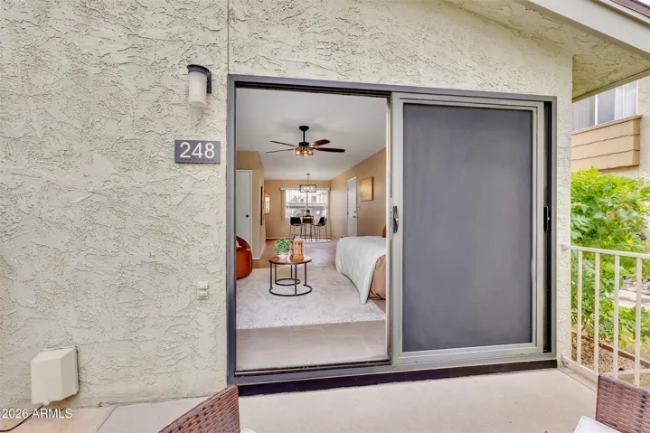 Back door to patio area