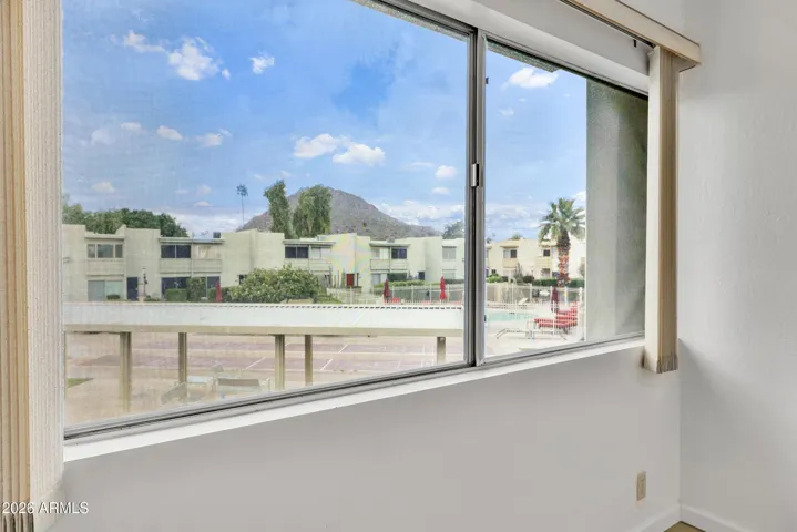 Views of Camelback Mountain out upstairs secondary bedroom