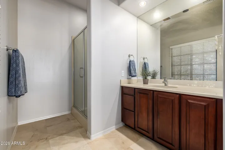 Complete with a walk-in shower & private toilet room.