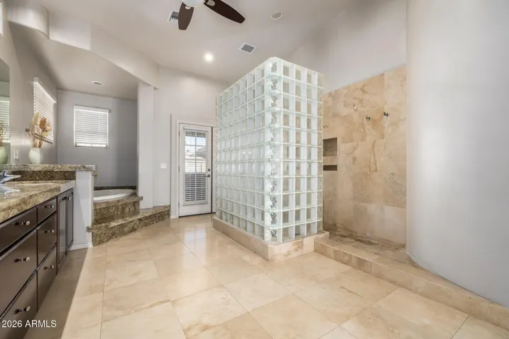 Glass enclosed.