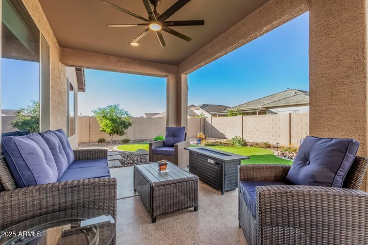 Large Covered Patio with custom Fan