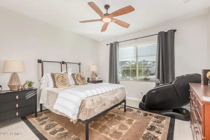 Guest Bedroom with remote Fan, Blinds and Black-out Shade