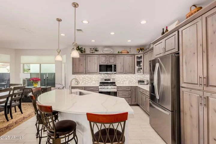 Gourmet Kitchen with custom Quartz Island and Counters