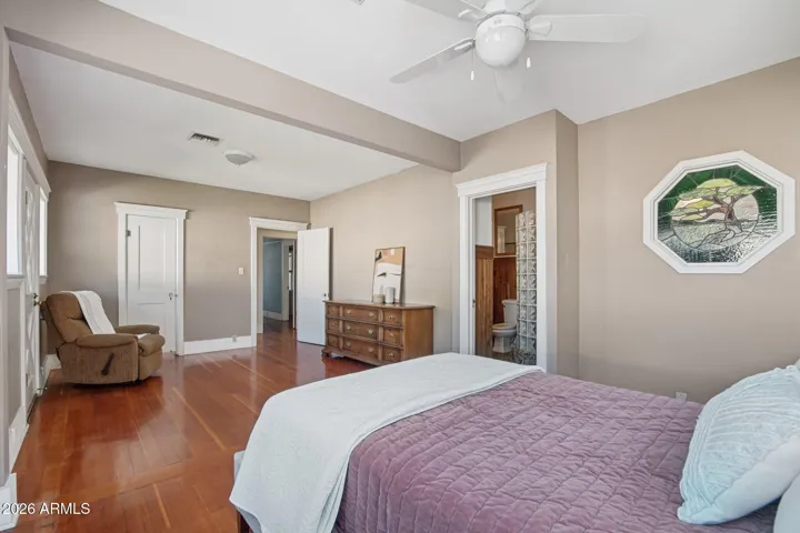Very large primary bedroom with walk in closet and en-suite bathroom