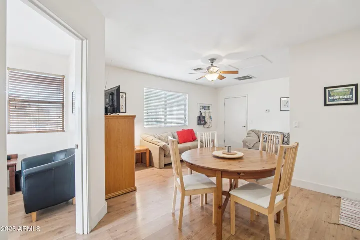 Views towards the living room of 1-bed apartment