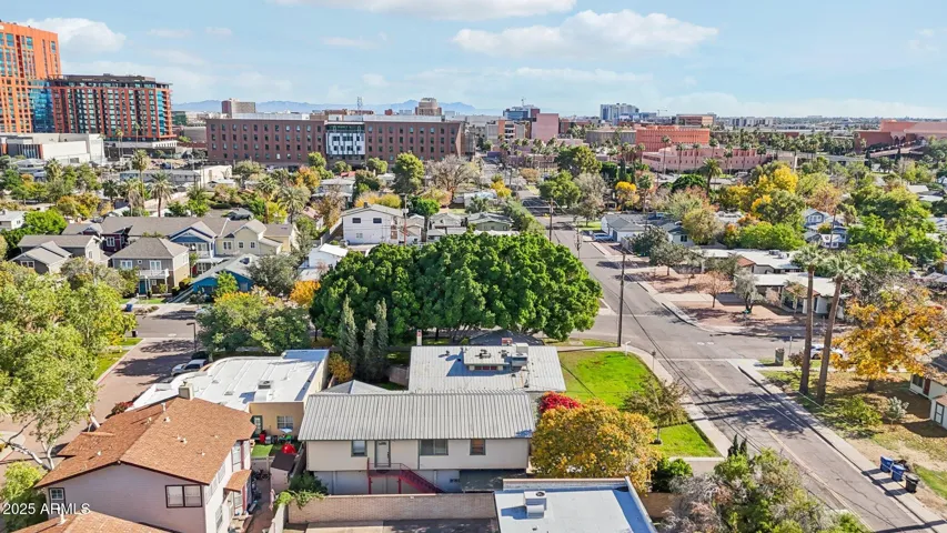 Aerial view of the apartments