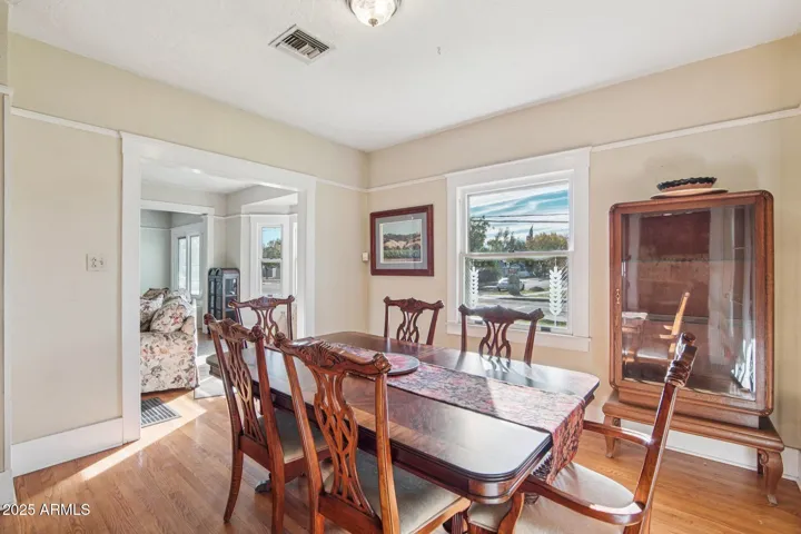 Bright and airy with great views from the formal dining area