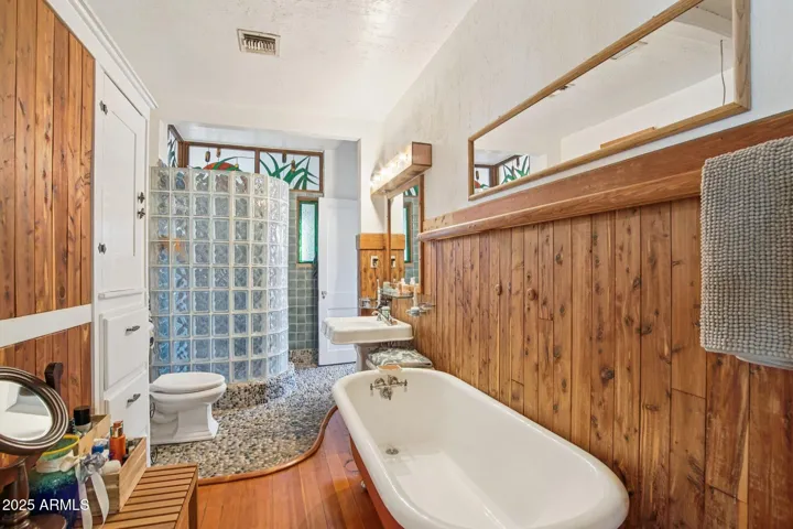 Primary bath with clawfoot tub