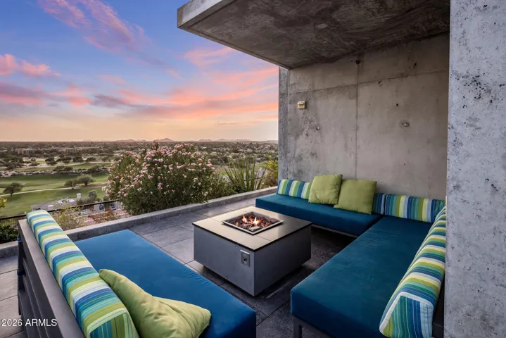 Optima Kierland 7120 boutique living w/ amenities include: 24-hour manned secured building; underground secured parking; resort-style rooftop pool w/ daybeds, cold plunge, sauna, BBQ’s, fitness center, golf simulator, concierge, basketball, pickleball, squash ball court, bocce ball, dog park, lounges, lush garden courtyards, concierge.