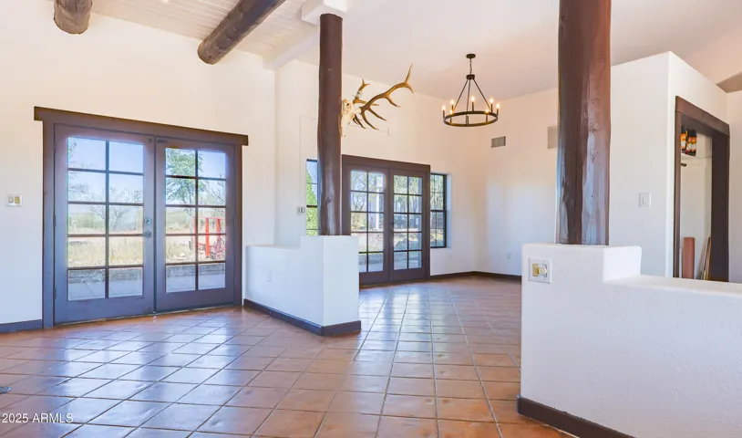 French Door to the Great Room and Dining Room Area