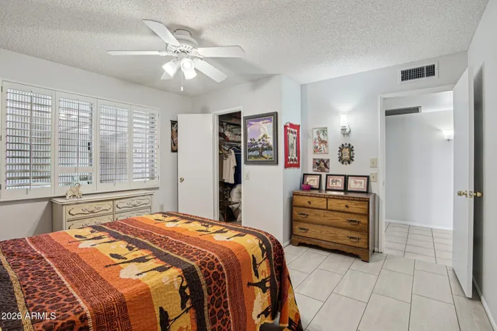 One of the two guest bedrooms.
