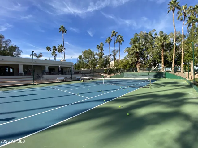This tennis court has theater seating