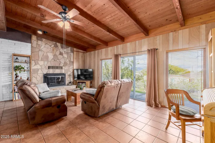 Bright living room with great north facing views