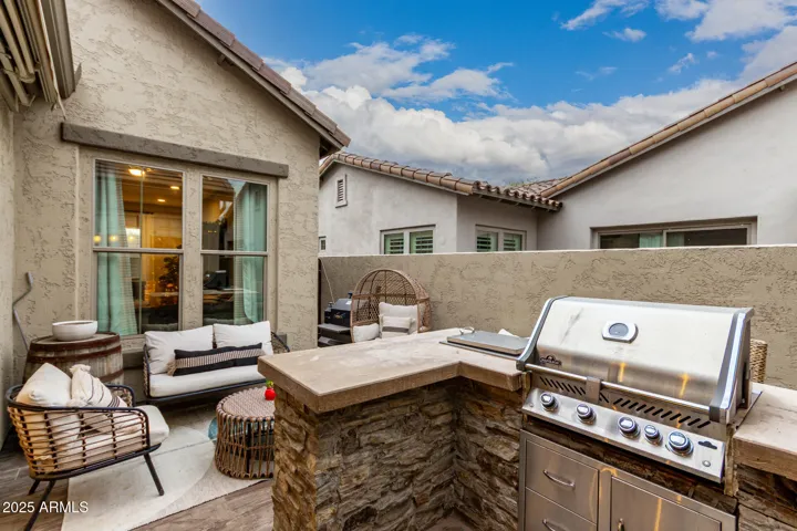 Sitting and BBQ area off kitchen
