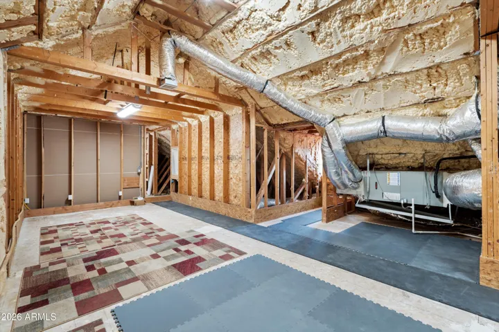 Interior-access storage room with insulation and cooling, ideal for organized seasonal items, tools, or project materials.