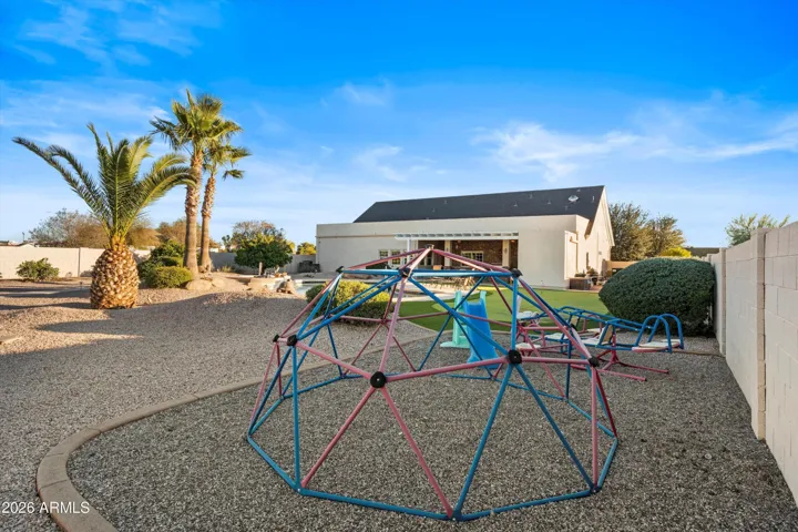 Slide and plane convey with the property. Dome structure does not convey.