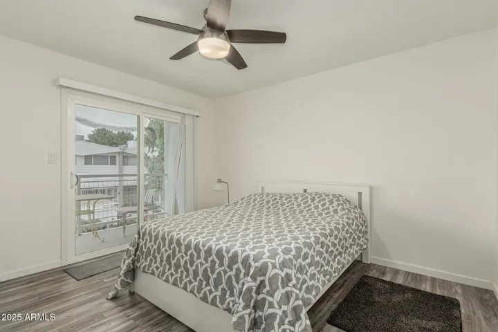 Large Bedroom with new slider to covered Balcony