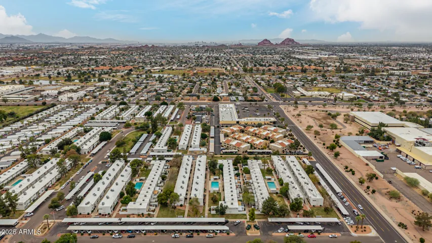 View of whole community looking East drone pic.