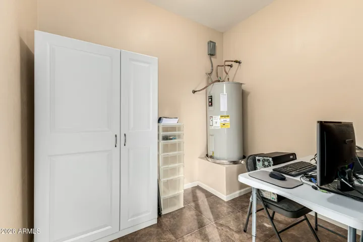 Large space can be storage, made into a small kitchen, additional closet space, whatever you need.