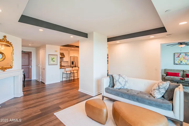 Split floor plan, secondary bedroom on the right.