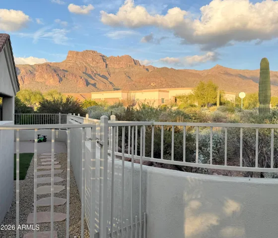 Private side courtyard with direct mountain views, and quick access from the primary suite