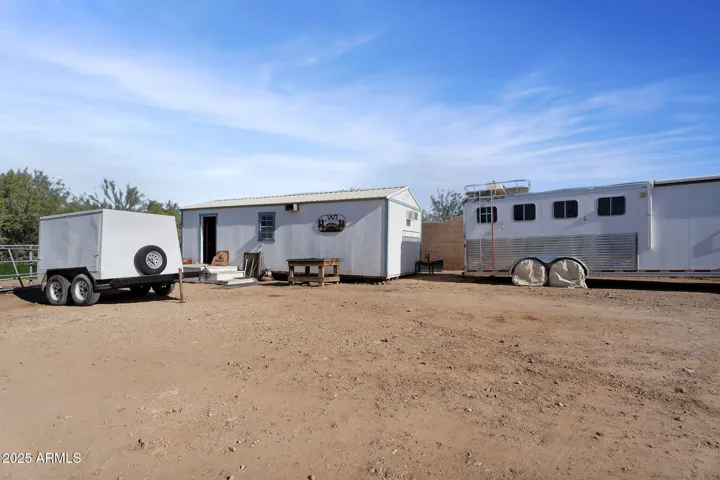 Shop with trailer parking