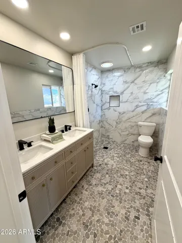 Beach entry shower…